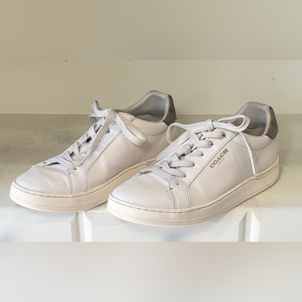 Coach Women’s Clip Leather Low Top Sneakers Size 8 - Picture 3 of 11